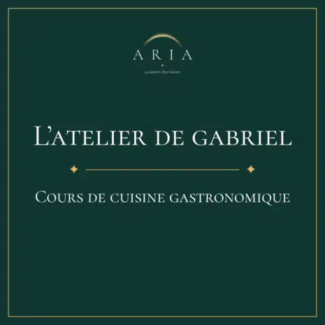Carte cadeau L'Atelier de Gabriel ARIA, cours de cuisine gastronomique Paris 8ème