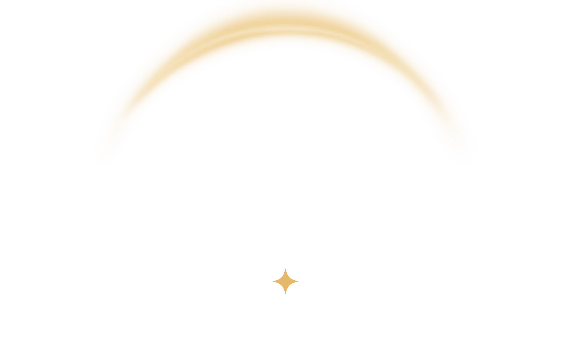 Logo du restaurant fictif « ARIA Restaurant », créé par ÉvidenceWP, avec le mot « ARIA » au centre, une arche lumineuse au-dessus, puis une étoile discrète et la phrase « La lumière d’un instant » juste au-dessous.